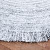 SAFAVIEH Braided Collection 4' Round Light Grey BRD950F Handmade Country Cottage Fringe Reversible Area Rug view 4