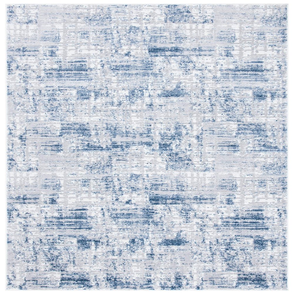 SAFAVIEH Amelia Collection Accent Rug - 2'2" x 4', Navy & Light Grey, Modern Abstract Distressed Design, Non-Shedding & Easy Care, Ideal for High Traffic Areas in Foyer, Living Room, Bedroom (ALA786N)