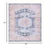 SAFAVIEH Washable Rug Serapi Collection - 8' x 10', Terracotta & Blue, Slip Resistant & Easy to Clean, Ideal for Living Room, Bedroom, Dining Space (SEP382P) view 2