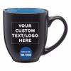 Custom Bistro Coffee Mugs 16 oz Set of 10/50/100 Personalized Bulk Pack Great for Coffee Tea Cocoa Diner and Everyday Use - Blue view 1