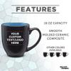 Custom Bistro Coffee Mugs 16 oz Set of 10/50/100 Personalized Bulk Pack Great for Coffee Tea Cocoa Diner and Everyday Use - Blue view 2