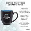 Custom Bistro Coffee Mugs 16 oz Set of 10/50/100 Personalized Bulk Pack Great for Coffee Tea Cocoa Diner and Everyday Use - Blue view 3