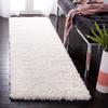 SAFAVIEH Fontana Shag Collection Runner Rug - 2'3" x 10', Ivory, Solid Design, Non-Shedding & Easy Care, 2-inch Thick Ideal for High Traffic Areas in Living Room, Bedroom (FNT800A) view 1