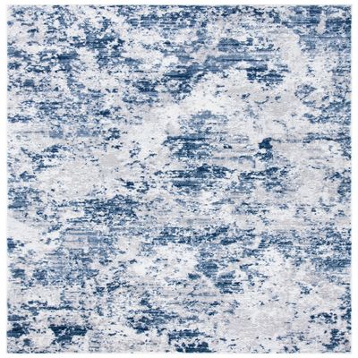 SAFAVIEH Amelia Collection Accent Rug - 2'2" x 4', Navy & Grey, Modern Abstract Design, Non-Shedding & Easy Care, Ideal for High Traffic Areas in Entryway, Living Room, Bedroom (ALA705N)