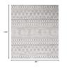 SAFAVIEH Area Rug 8x10 - Tulum Collection - Large - Ivory & Grey, Moroccan Design, Non-Shedding & Easy to Clean, Ideal for Living Room, Bedroom, Dining Space (TUL610A) view 2