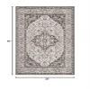 SAFAVIEH Washable Rug Outdoor Linden Collection - 3' x 5', Light Grey & Charcoal, Non-Shedding & Easy to Clean, Ideal for Patio, Backyard, Mudroom (LND137A) view 2