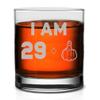Veracco I am 29+1 Middle Finger Whiskey Glass FunnyGift For Someone Who Loves Drinking Bachelor Party Favors (Clear, Glass) view 1
