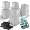 Home Intuition Heavy Duty Adjustable Bed Risers Furniture Riser 3, 5 or 8-Inch, 4 Pack, 8-Piece Set (White) view 2