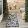 Nourison Home Aloha Natural Blue 2'3" x 12' Area Rug - Easy Clean, Non Shedding, Bed Room, Living Room, Dining Room, Kitchen (12' Runner) view 1