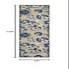 Nourison Home Aloha Natural Blue 2'3" x 12' Area Rug - Easy Clean, Non Shedding, Bed Room, Living Room, Dining Room, Kitchen (12' Runner) view 2