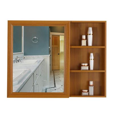 Mirrored Bathroom Cabinet, Wall Mounted Storage Organizer with Mirror Door, Vanity Cabinet with 2-Tier Inner Shelves for Living Room Bedroom