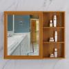 Mirrored Bathroom Cabinet, Wall Mounted Storage Organizer with Mirror Door, Vanity Cabinet with 2-Tier Inner Shelves for Living Room Bedroom view 2