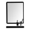 40 x 50cm Black Metal Framed HD Wall Mirror Large Shaving Vanity Mirror with Shelf,Simple Elegant Design for Bathroom view 3