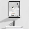 40 x 50cm Black Metal Framed HD Wall Mirror Large Shaving Vanity Mirror with Shelf,Simple Elegant Design for Bathroom view 1