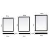 40 x 50cm Black Metal Framed HD Wall Mirror Large Shaving Vanity Mirror with Shelf,Simple Elegant Design for Bathroom view 2