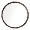 70cm(27.6) Hanging Wall Mirror with Walnut Wood Frame Round Decorative Mirror for The Living Room, Bathroom, Bedroom, and Entryway view 2
