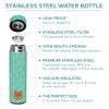 Animal Crossing: New Horizons - Teal Leaves Vacuum Insulated Stainless Steel Sport Water Bottle, Hot Cold, Double Wall, Simple Thermo Travel Mug, Hydro Metal Canteen, 17 oz, 500 ML view 2