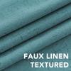 H.VERSAILTEX Linen Look 100% Blackout Curtains 95 Inches Long for Bedroom Full Light Blocking Rod Pocket Linen Textured Thick Window Curtain Drapes with White Backing, Teal, 2 Panels view 4