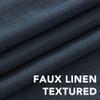 H.VERSAILTEX Linen Look 100% Blackout Curtains 95 Inches Long for Bedroom Full Light Blocking Rod Pocket Linen Textured Thick Window Curtain Drapes with White Backing, Navy, 2 Panels view 4