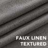 H.VERSAILTEX Linen Look 100% Blackout Curtains 95 Inches Long for Bedroom Full Light Blocking Rod Pocket Linen Textured Thick Window Curtain Drapes with White Backing, Grey, 2 Panels view 4