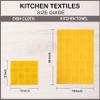 AMOUR INFINI Dish Cloths for Washing Dishes Set of 8 - Highly Absorbent, Super Soft Kitchen Dishcloths - Reusable Quick Dry Dish Rags for Cleaning & Drying Kitchen Linens (12x12 Inch - Yellow) view 4