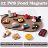 12pcs Cute Food Fridge Magnets for Fridge Cute Magnet Refrigerator Stickers for Kitchen Magnet Decorative Strong Resin Fun Magnets Home Decor Office view 3