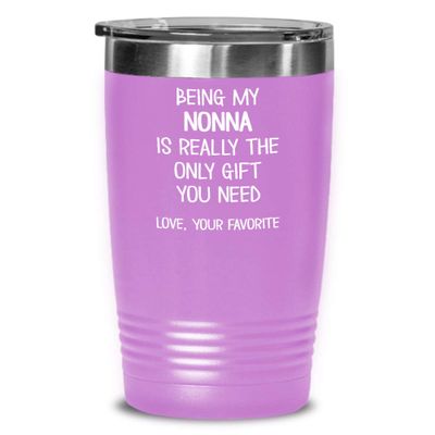 Nonna Tumbler for Mother's Day from Favorite Grandchild Being My Nonna Funny Grandma Travel Mug 20 or 30 oz Insulated Cold Hot Cup for Women