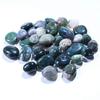 100g 20-25mm Polished raw Natural Oval Green Moss Agate Quartz Tumbled Stone for Sale view 1