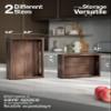 NAGAWOOD Wooden Countertop Baskets Set of 2 for Kitchen, Pantry|Wall Mount Upgrade with Full Accessories| Rustic Nesting Boxes|Wooden Organizer Crates for Vegetables, Produce, Bread view 2