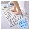 Bath Shower Mat Non-Slip Mat, Bathroom Shower Room Carpet Plastic Bathtub Foot Pad with Suction Cup Drainage Hole Anti-Drop Pad ALGFree (Color : White, Size : 40x88cm+60x90cm) view 2