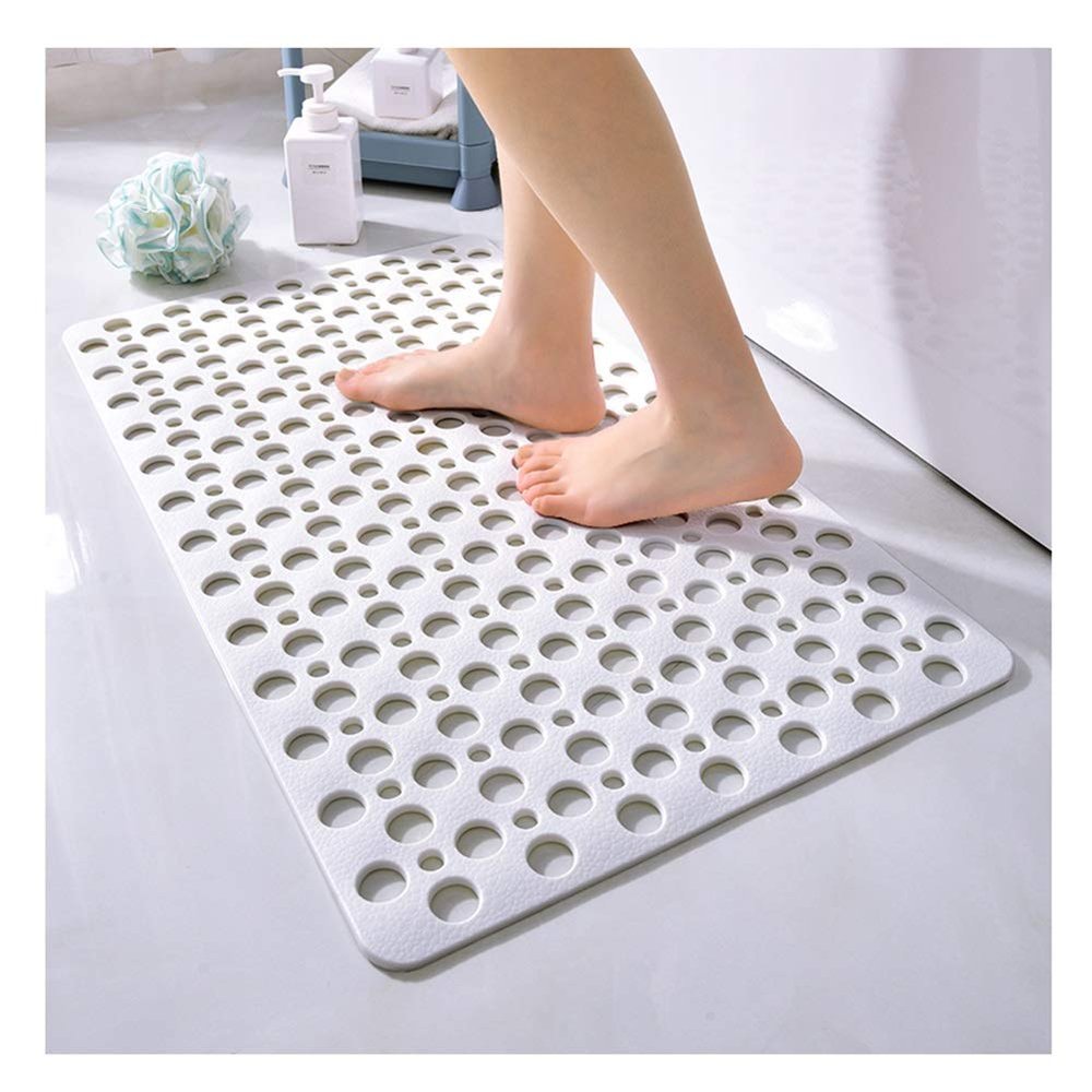 Bath Mat Or Rug Place in Front of Shower, Vanity, Bath Tub, Sink, and Toilet ALGFree (Color : White, Size : 70x70cm)
