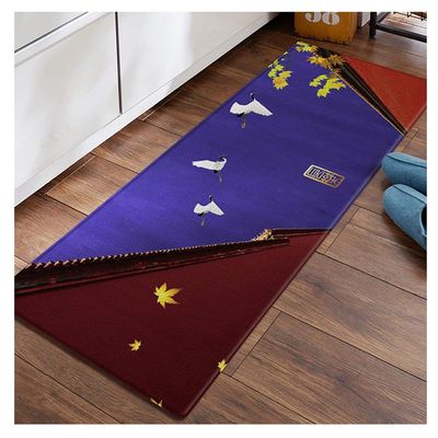 Erasable PVC Kitchen Mat, Oil-Proof Non-Slip Waterproof Enter Doormat Anti-Fall Customizable Foot Pad ALGFree (Color : C, Size : 45x75cm)