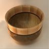 2318 Silver Maple Bowl with Sugar Maple Rim and Walnut Accent view 2
