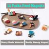 12pcs Food Fridge Magnets for Fridge Fun Cute Magnet Refrigerator Stickers for Kitchen Magnet Decorative Strong Resin Magnets Home Decor Office view 3