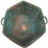 Side Handles Rustic Distressed Vessel Bathroom Copper Sink Bowl Hexagon Copper Kitchen Bar Prep Wash Basin Washbowl Household Remodel view 1