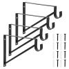 Okuna Outpost Shelving Brackets with Rod Holder for Closet Shelves - 4 Pack, Black Metal, 12.5 x 1 x 9.5 in - Clothes Bar Bracket & Rod Support for Closet Storage view 1