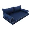 Prolinemax |SLIPCOVER ONLY|S2 Outdoor Daybed Mattress Bolster Backrest Cushion Covers Contrast Trim Twin AD101 view 1