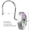 Beautiful Lilac, Shower Curtain Hooks Rings Set of 12 Decorative Stainless Steel Shower Curtain Hooks Shower Rings for Curtains Rods view 3