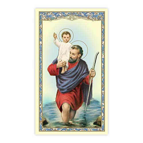 Autom St Christopher Holy Card 100pk