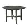 Benjara 47 Inch Farmhouse Style Round Wooden Dining Table, Gray view 1