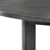 Benjara 47 Inch Farmhouse Style Round Wooden Dining Table, Gray view 4