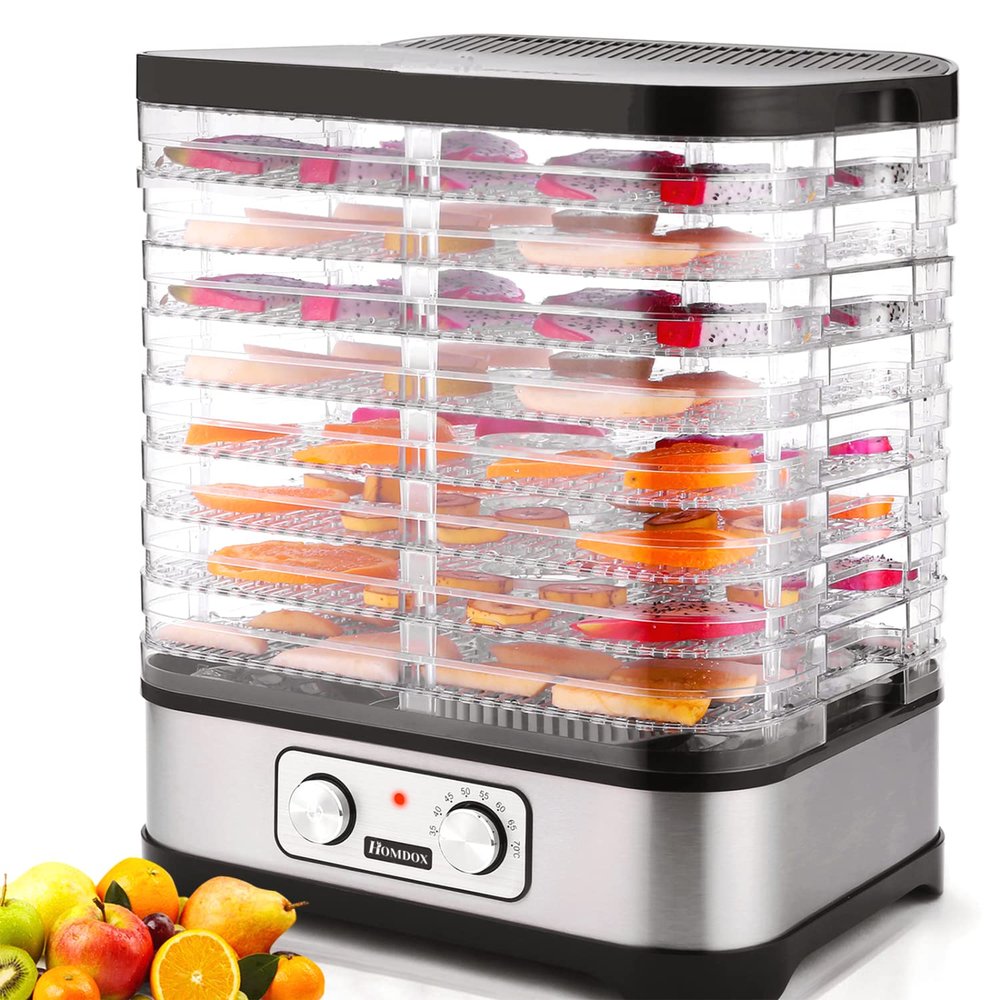 COOCHEER Food Dehydrator Machine, 8 Trays 400 Watts Adjustable Temperature Controls for Jerky, Meat, Beef, Fruit, Vegetable and Herbs | BPA Free
