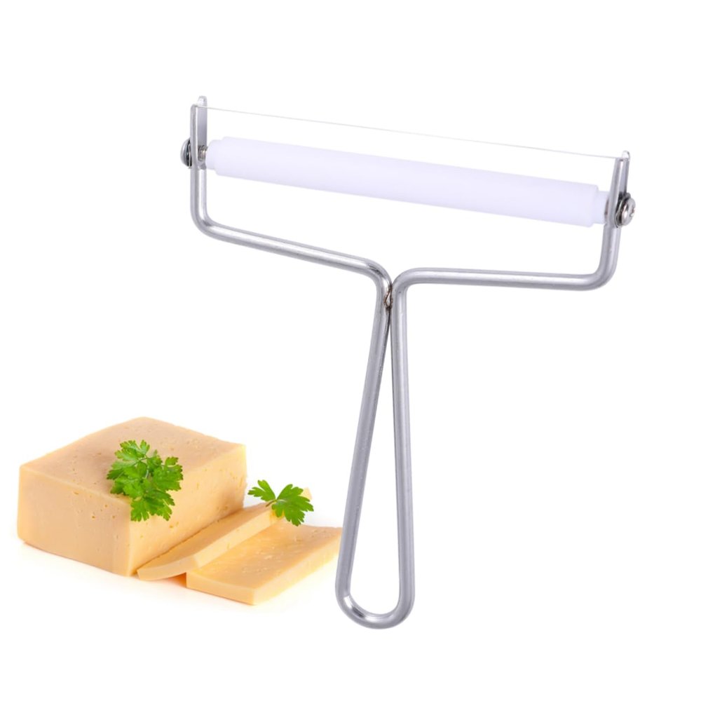 Cabilock 2pcs Stainless Steel Cheese Slicer and Efficient Cream Cutter Multi-purpose Kitchen Tools for Baking and Cooking Butter Scraper Comfortable Grip Handle