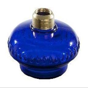 B & P Bracket Wall Shelf Kerosene Oil Lamp Glass Font Fount 5.75 in Cobalt Blue