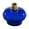 B & P Bracket Wall Shelf Kerosene Oil Lamp Glass Font Fount 5.75 in Cobalt Blue view 1