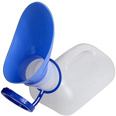 Unisex Potty Urinal for Car, Toliet Urinal for Men and Women, Bedpans Pee Bottle, with a Lid and Funnel, Mobile Toilet Plastic Portable Urinal for Camping Travel