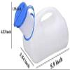 Unisex Potty Urinal for Car, Toliet Urinal for Men and Women, Bedpans Pee Bottle, with a Lid and Funnel, Mobile Toilet Plastic Portable Urinal for Camping Travel view 4