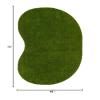 Joy Carpets GreenSpace 4' x 6' Jellybean Shape Artificial Grass Rug view 2
