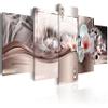 artgeist Textured Canvas Wall Art Flowers Orchid 80x40 in - 5pcs Painting Canvas Prints Picture Artwork Living Room Framed Contemporary Modern Photo Wall Home Floral Nature Botanical b-C-0113-b-o view 1