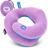 BCOZZY Kids Chin Supporting Travel Pillow for Ages 812- Patented Soft Neck Pillow for Head and Chin Support in Car Seat and Airplane. Comfortable Travel Essential. Medium Size, Bag, Light Purple view 1
